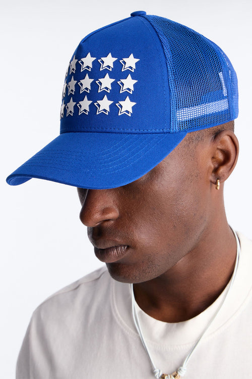 All Star Cotton Twill Mesh Snapback Hat - Blue
