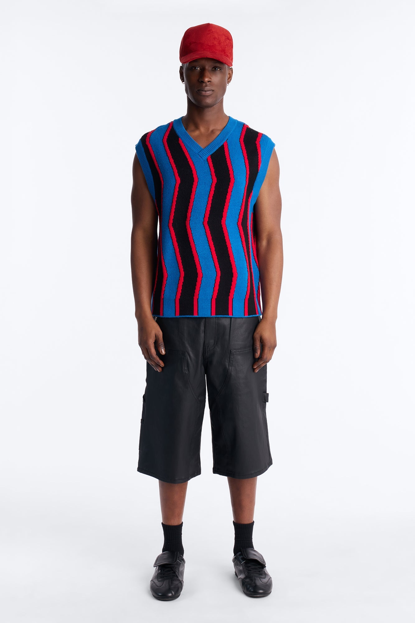After Midnight Flame Sweater Vest - Blue