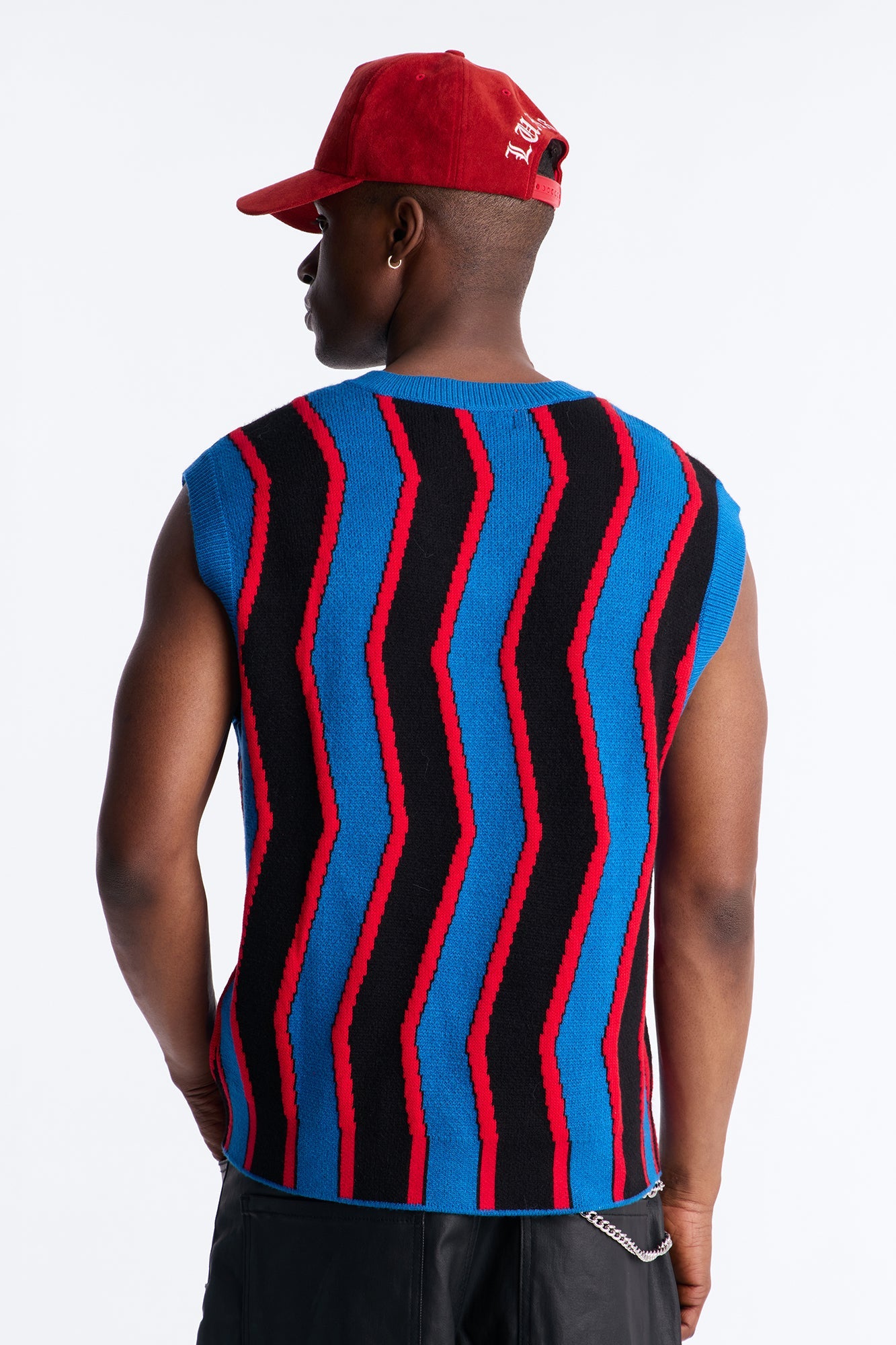 After Midnight Flame Sweater Vest - Blue