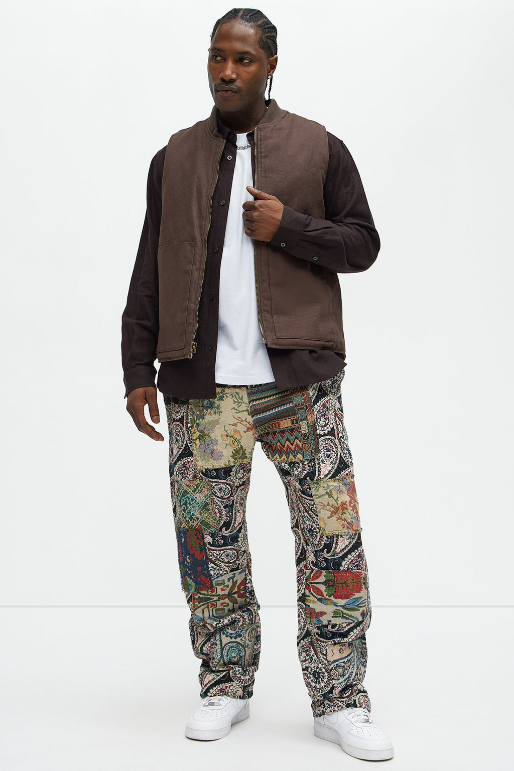 Straight Patch It Up For Me Pants - Multi Color