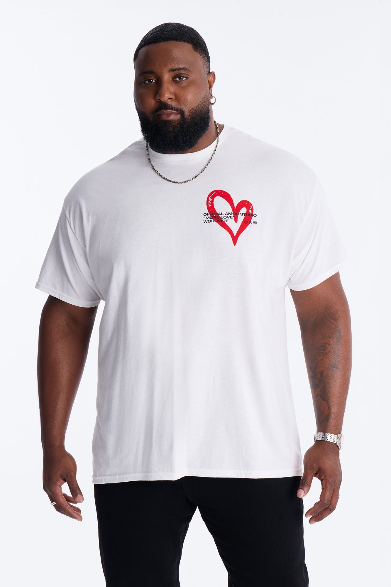 Amor Studio Short Sleeve Tee - White