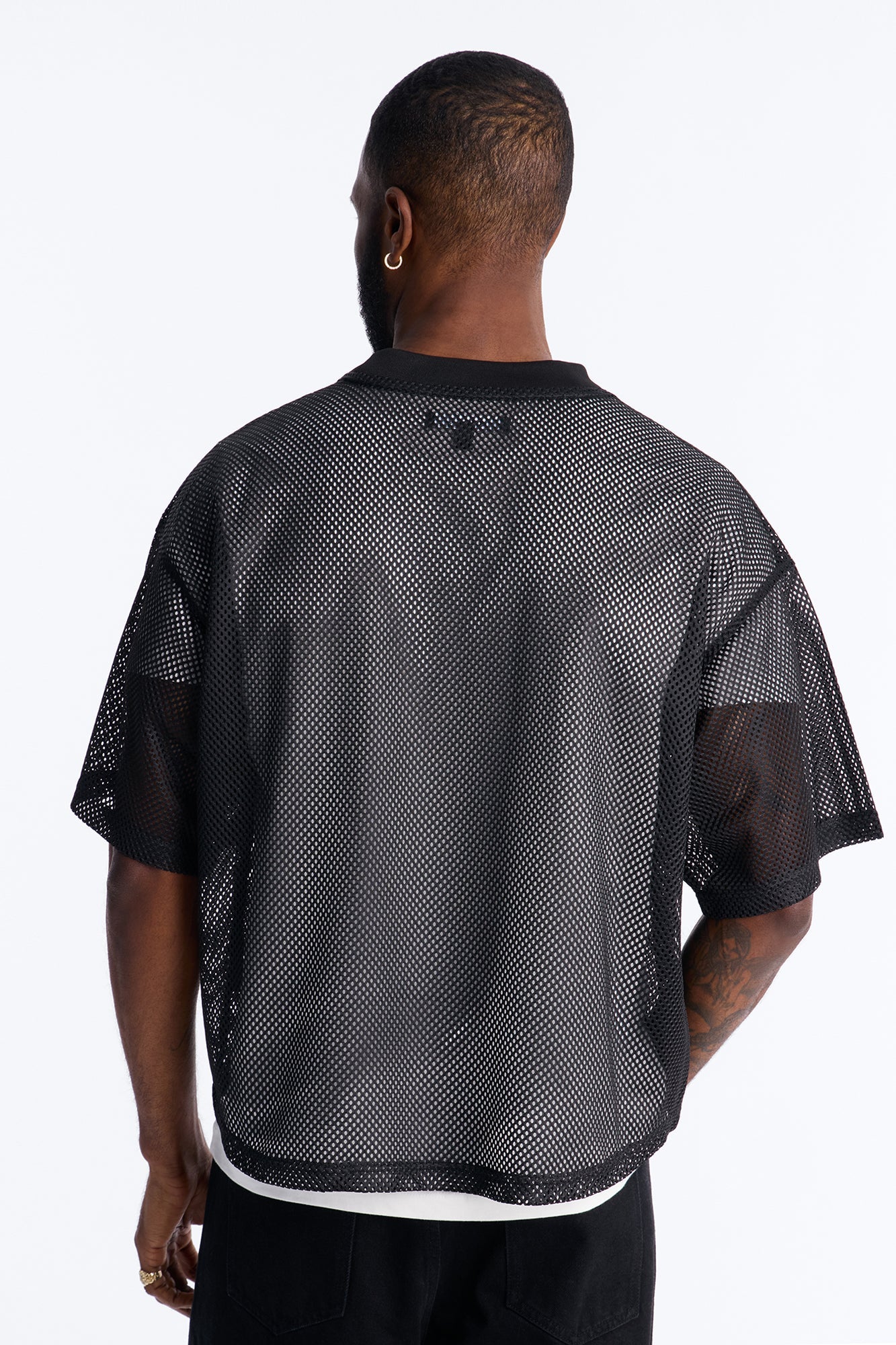 Soulmate Open Hole Mesh Top - Black