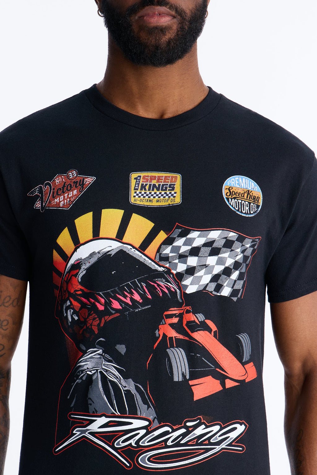 Pure Speed Racing Short Sleeve Tee - Black