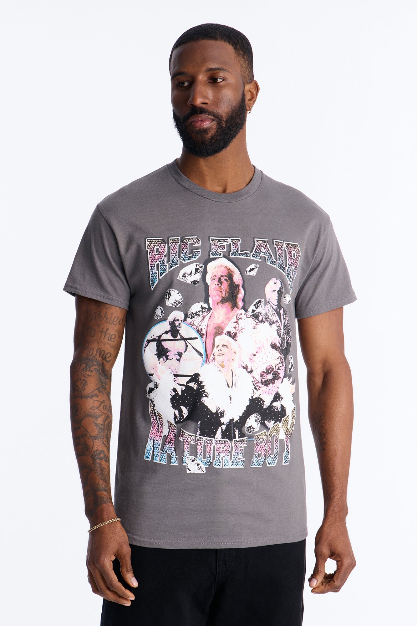 The Nature Boy Ric Flair Short Sleeve Tee - Charcoal