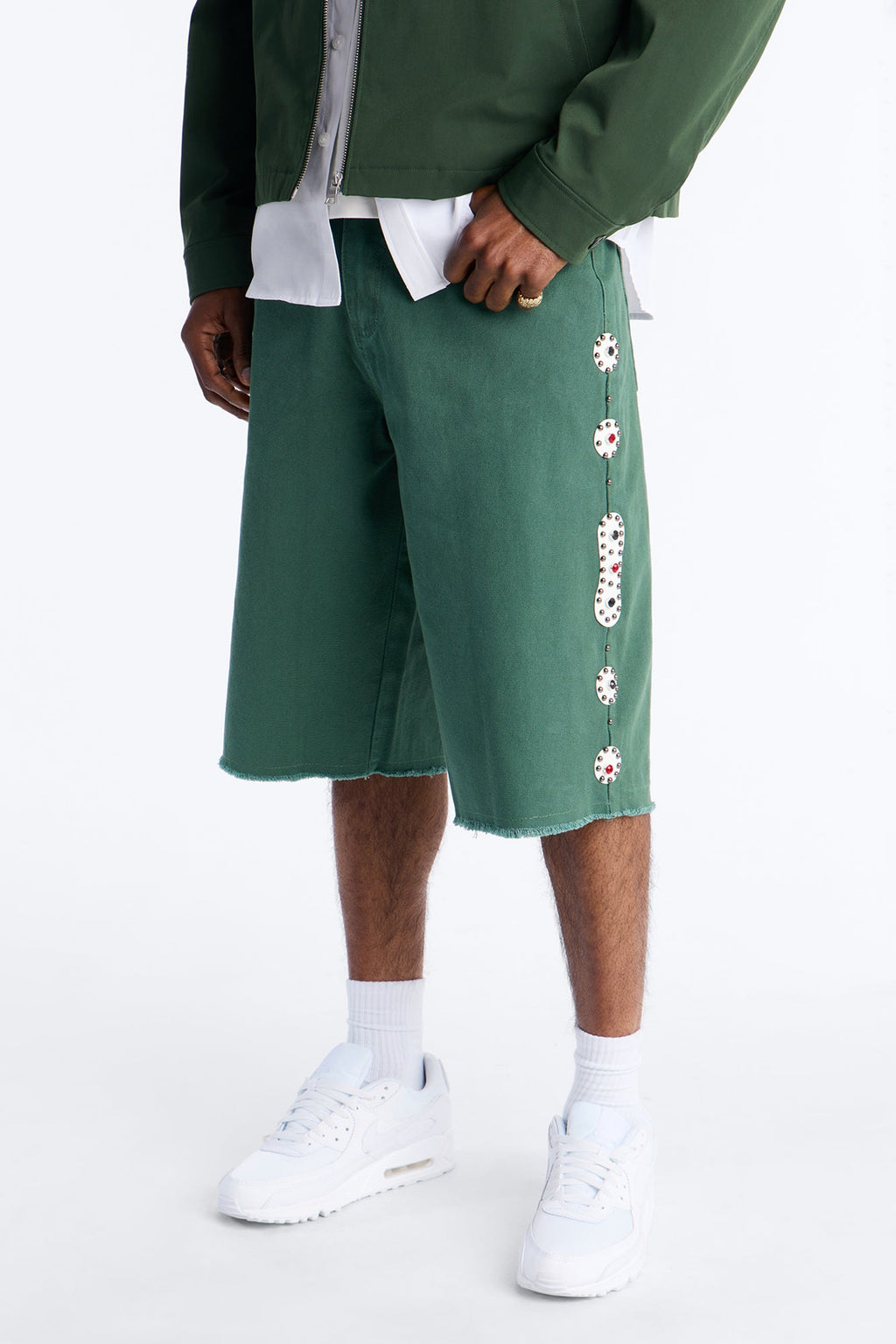 Aspiring Artist Embellished Short - Olive