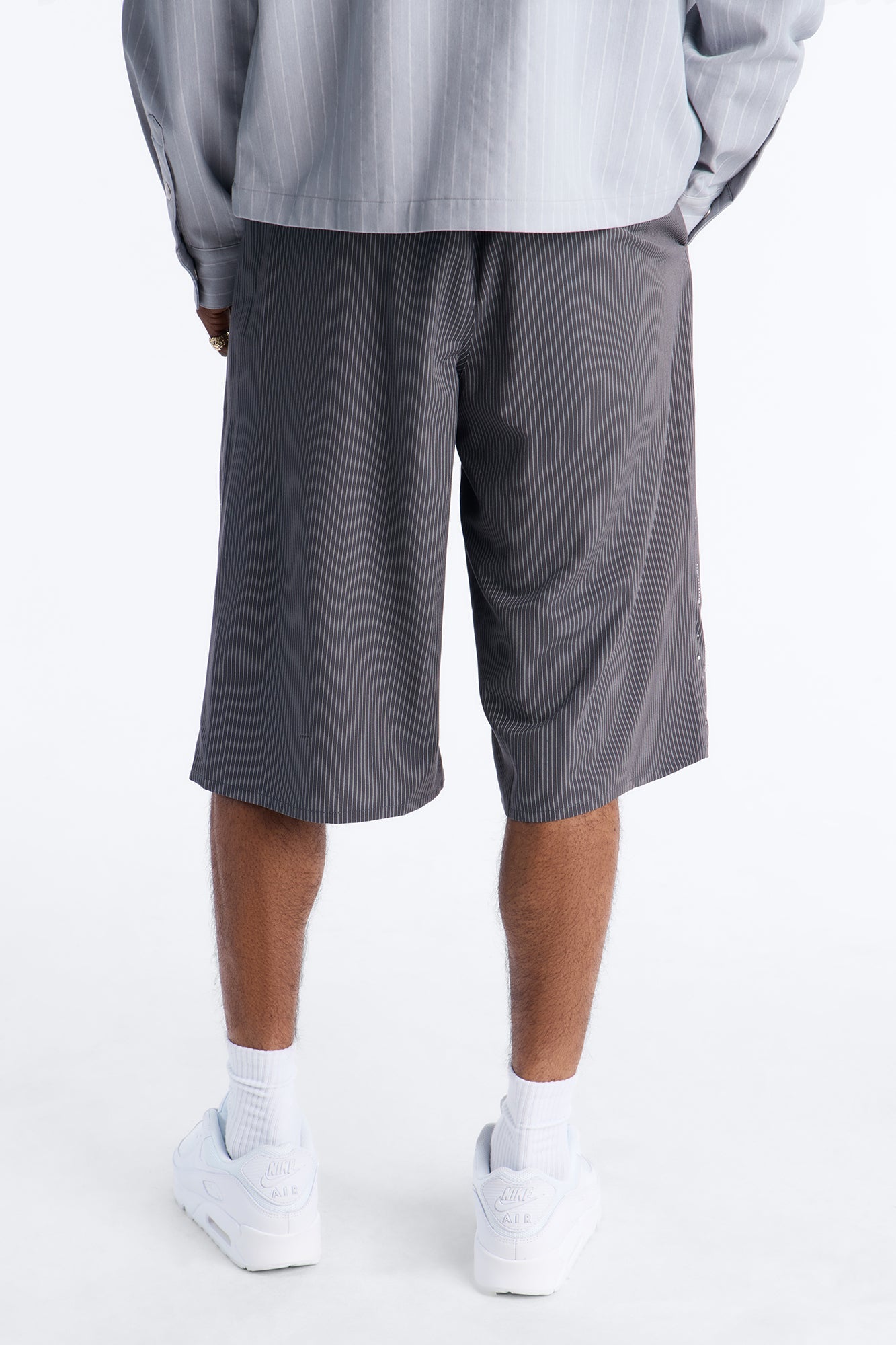 Baggy Center Stage Embellished Short - Grey