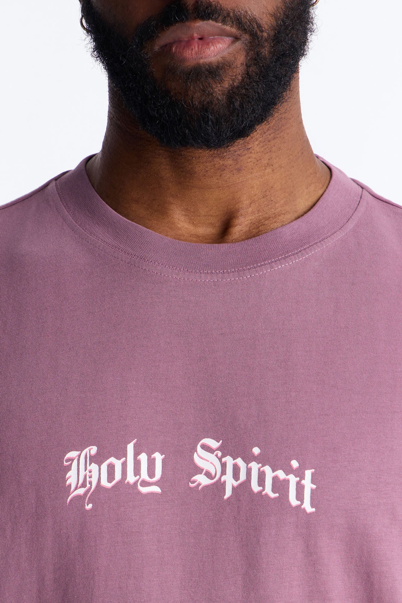 Holy Spirit Protect Me Oversized Short Sleeve Tee - Purple