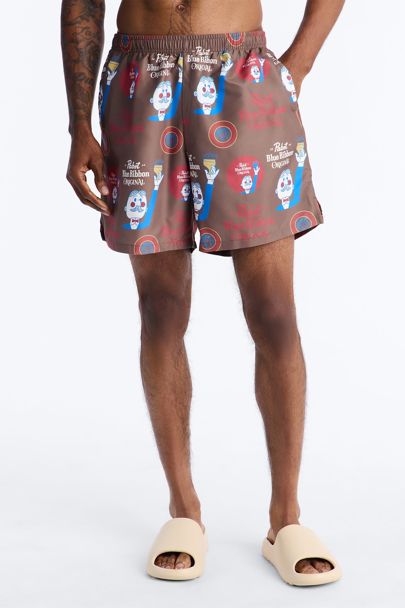 Blue Ribbon Printed Swim Trunk 7″ - Multi Color