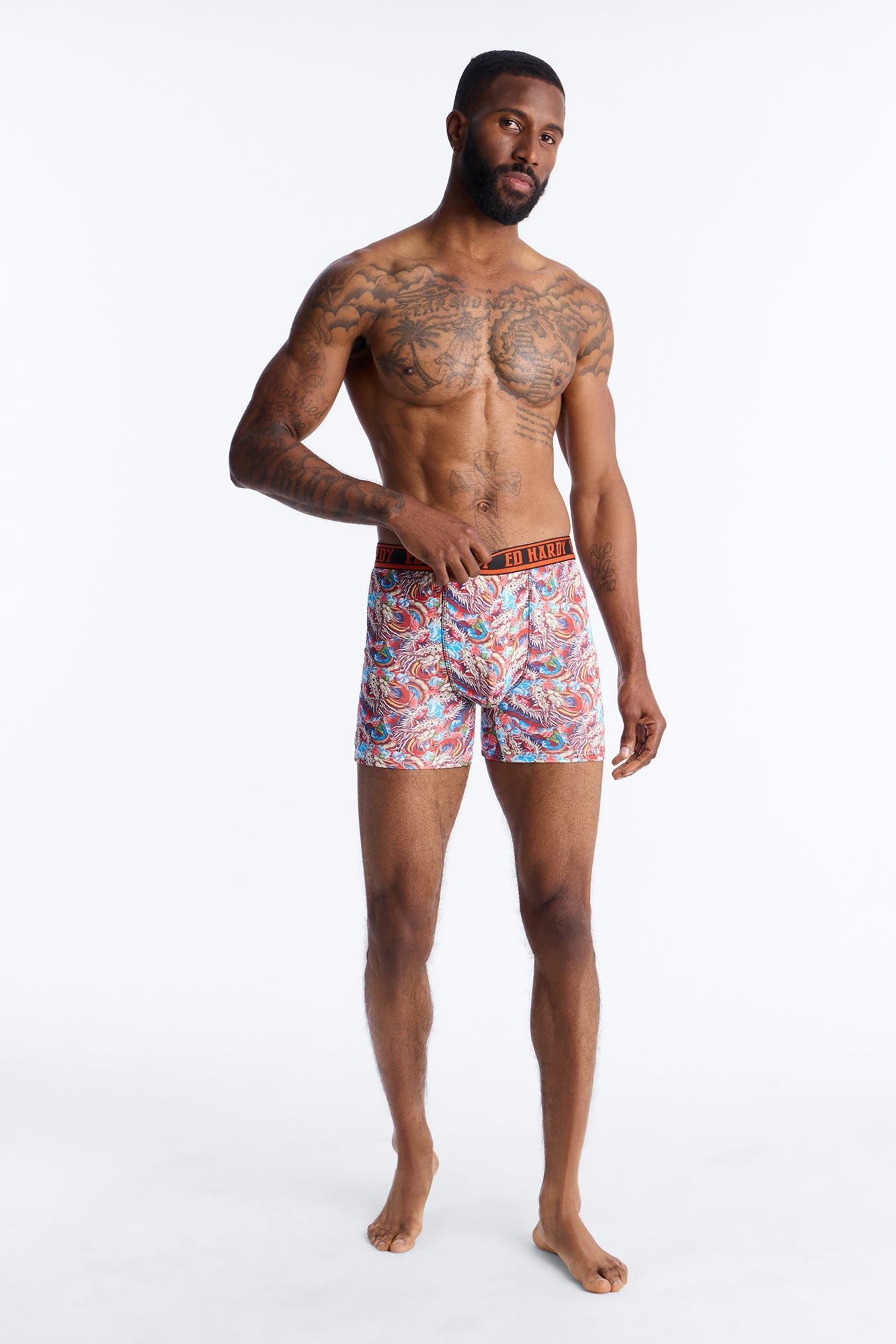 Inferno Scales Ed Hardy 2 Pack Cartoon Boxer Briefs - Multi Color