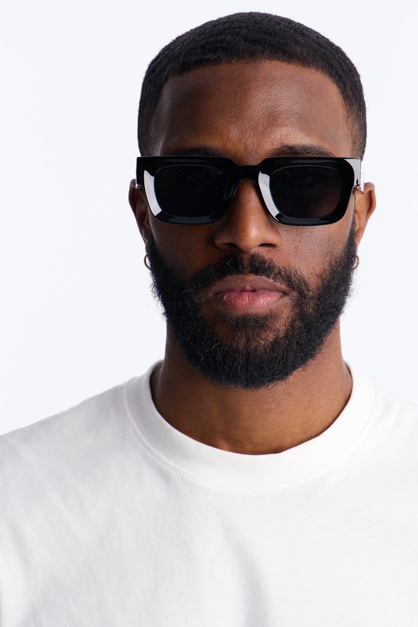 Upper Class Square Sunglasses - Black/Silver
