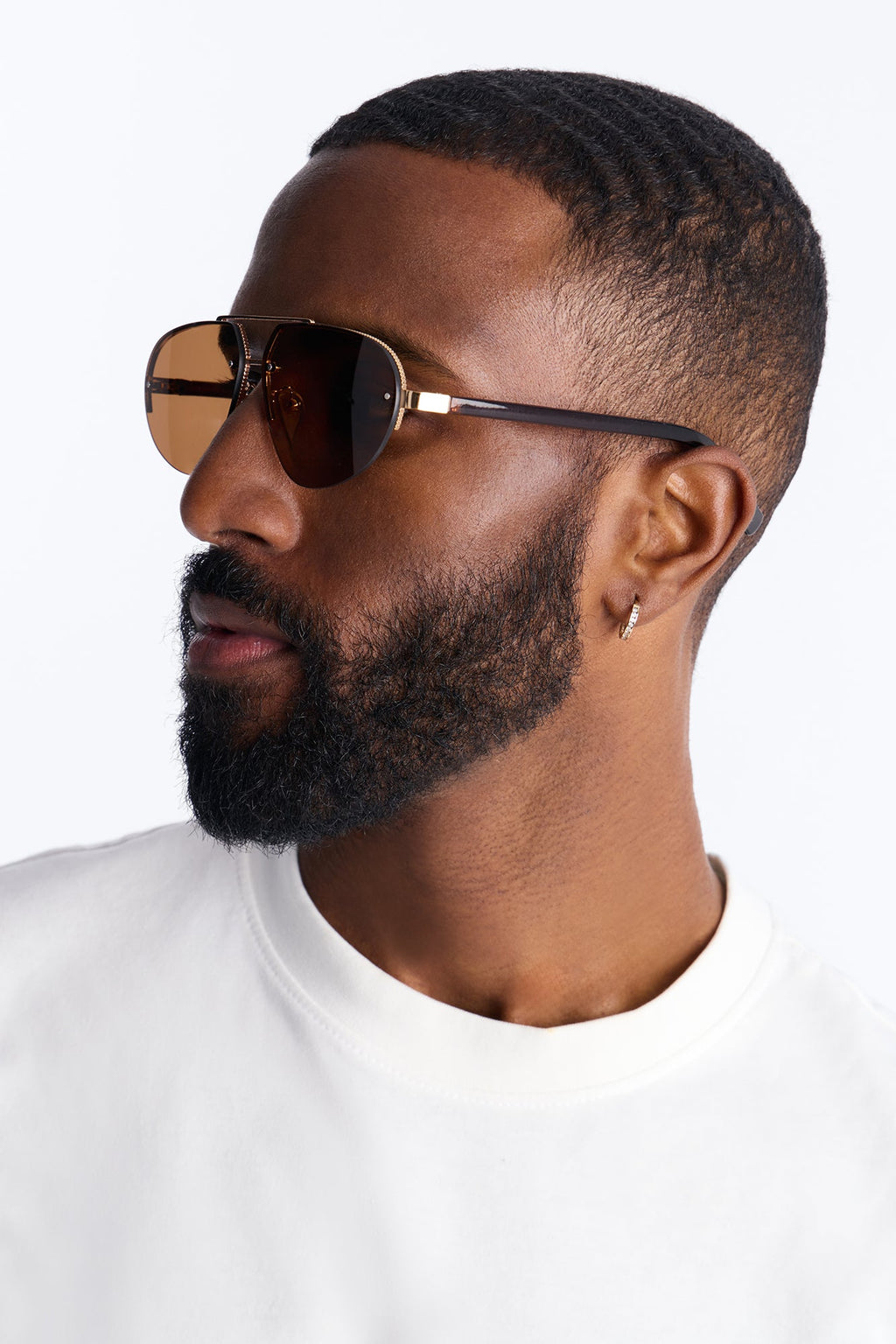 High End Aviator Sunglasses - Brown