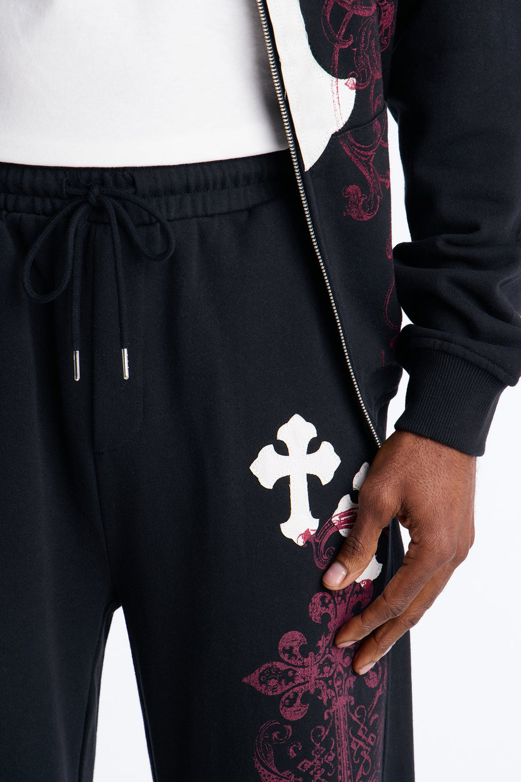 Pick Up Your Cross Patch Sweatpants - Black
