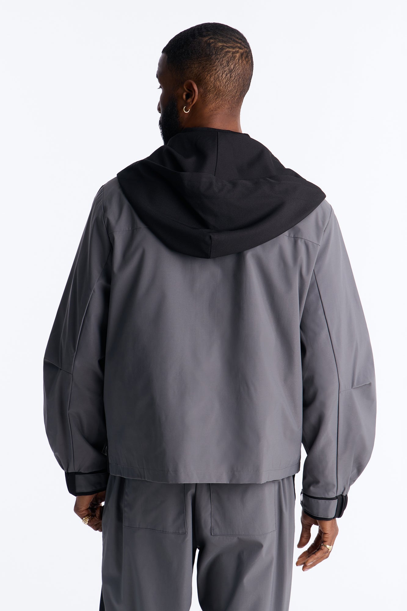 Oversized Montalvo Mixed Worlds Shirt Jacket - Black