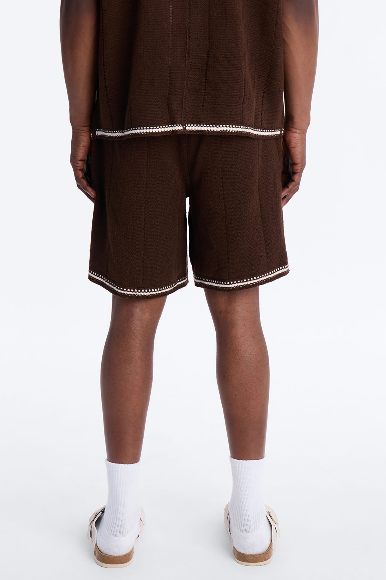 Relaxed Lido Isle Crochet Short - Brown