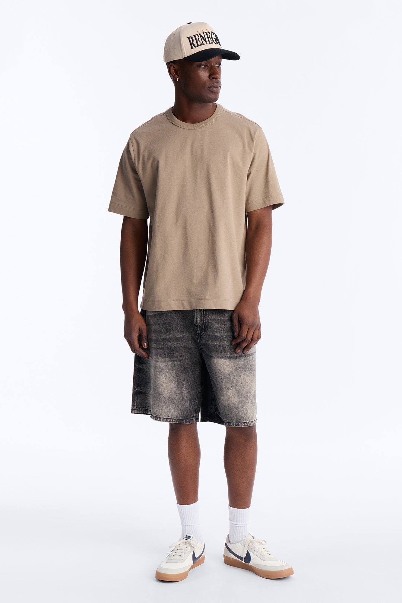 Venice Vintage Relaxed Denim Shorts - Black Wash