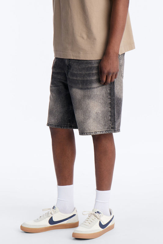 Venice Vintage Relaxed Denim Shorts - Black Wash