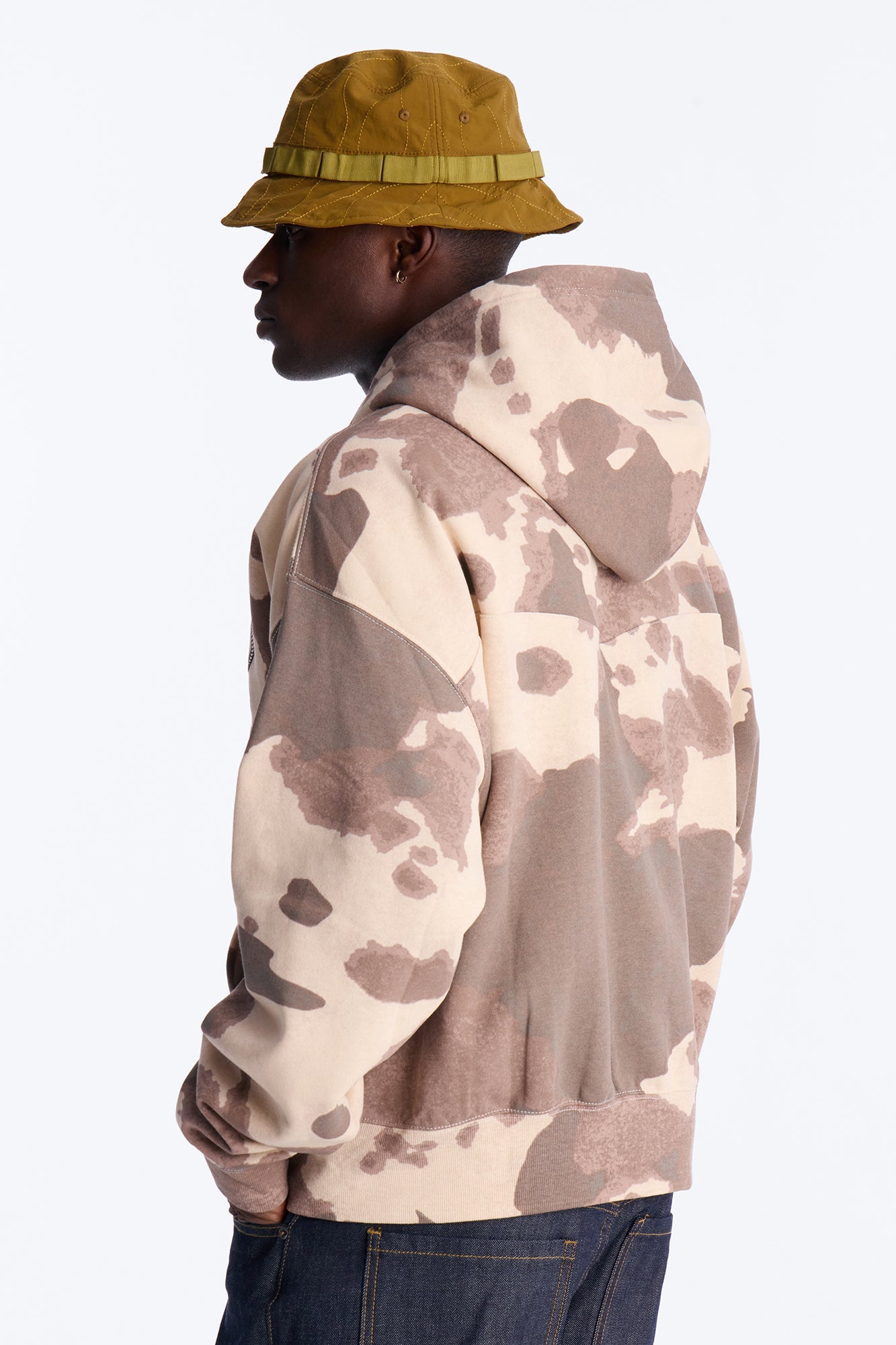Von Dutch Western Cow Hide Zip Up Hoodie - Brown