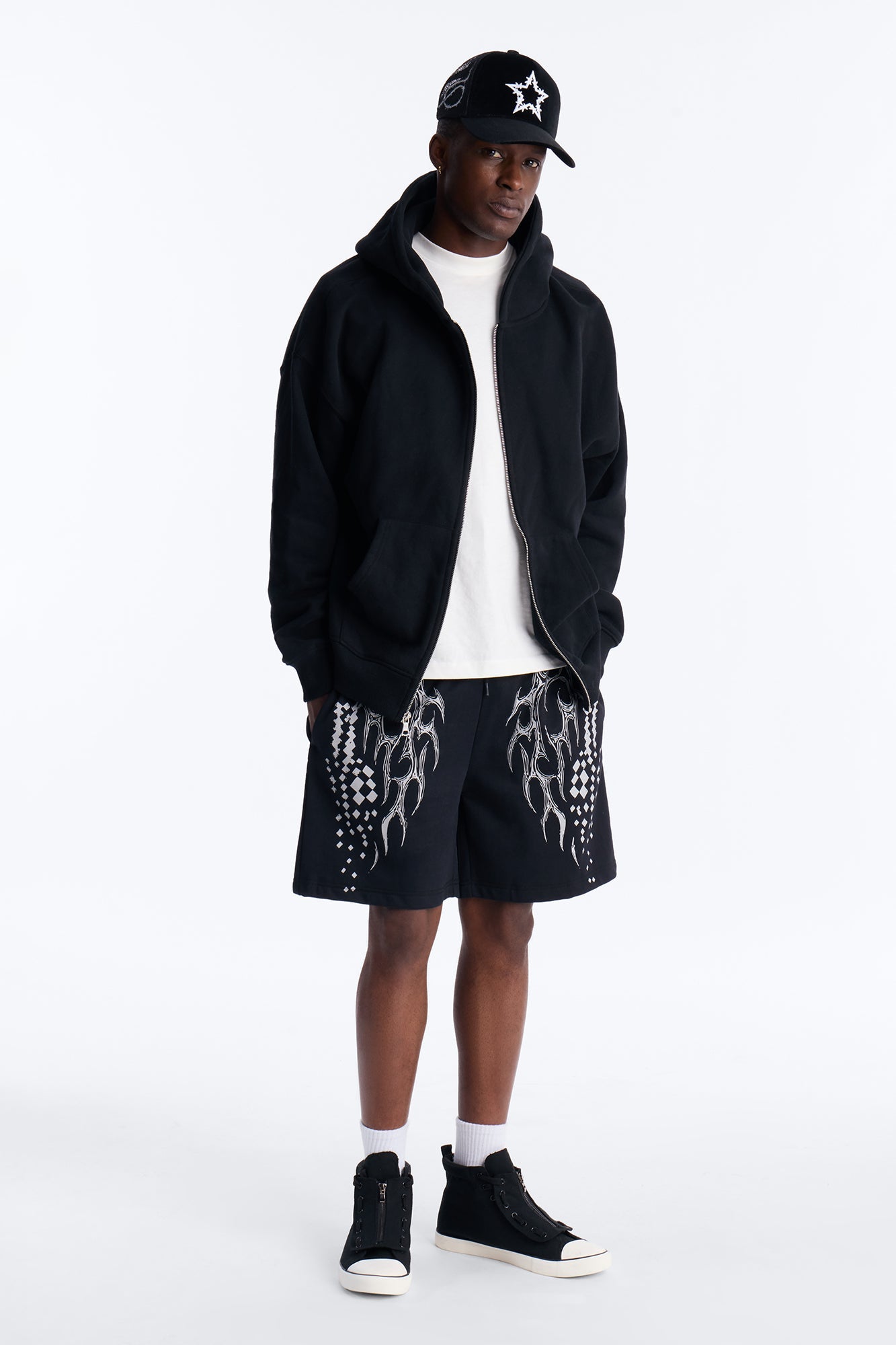 Digital Tribal Sweatshorts - Black