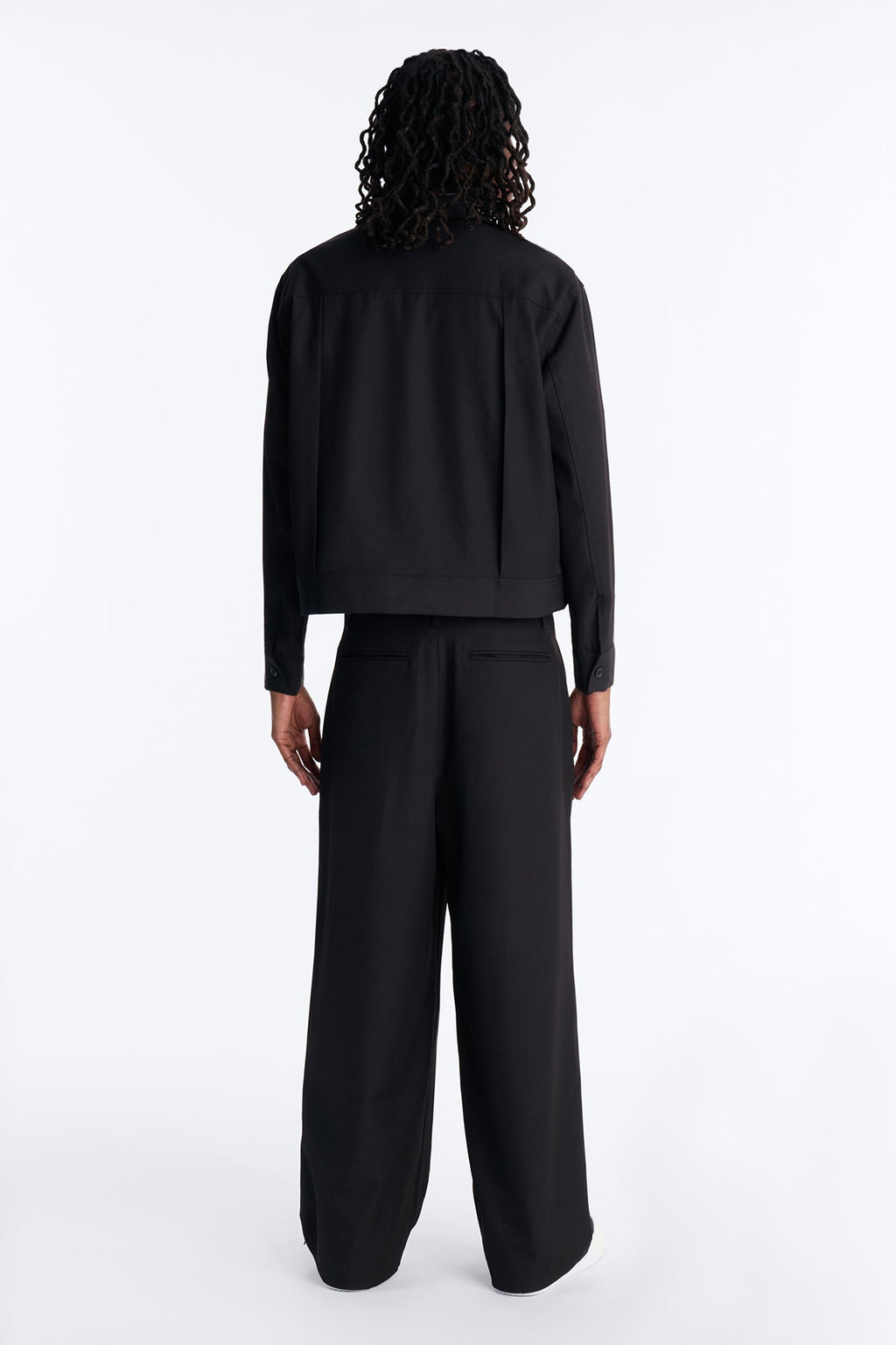 Relaxed Vertical Sync Zip Jacket - Black