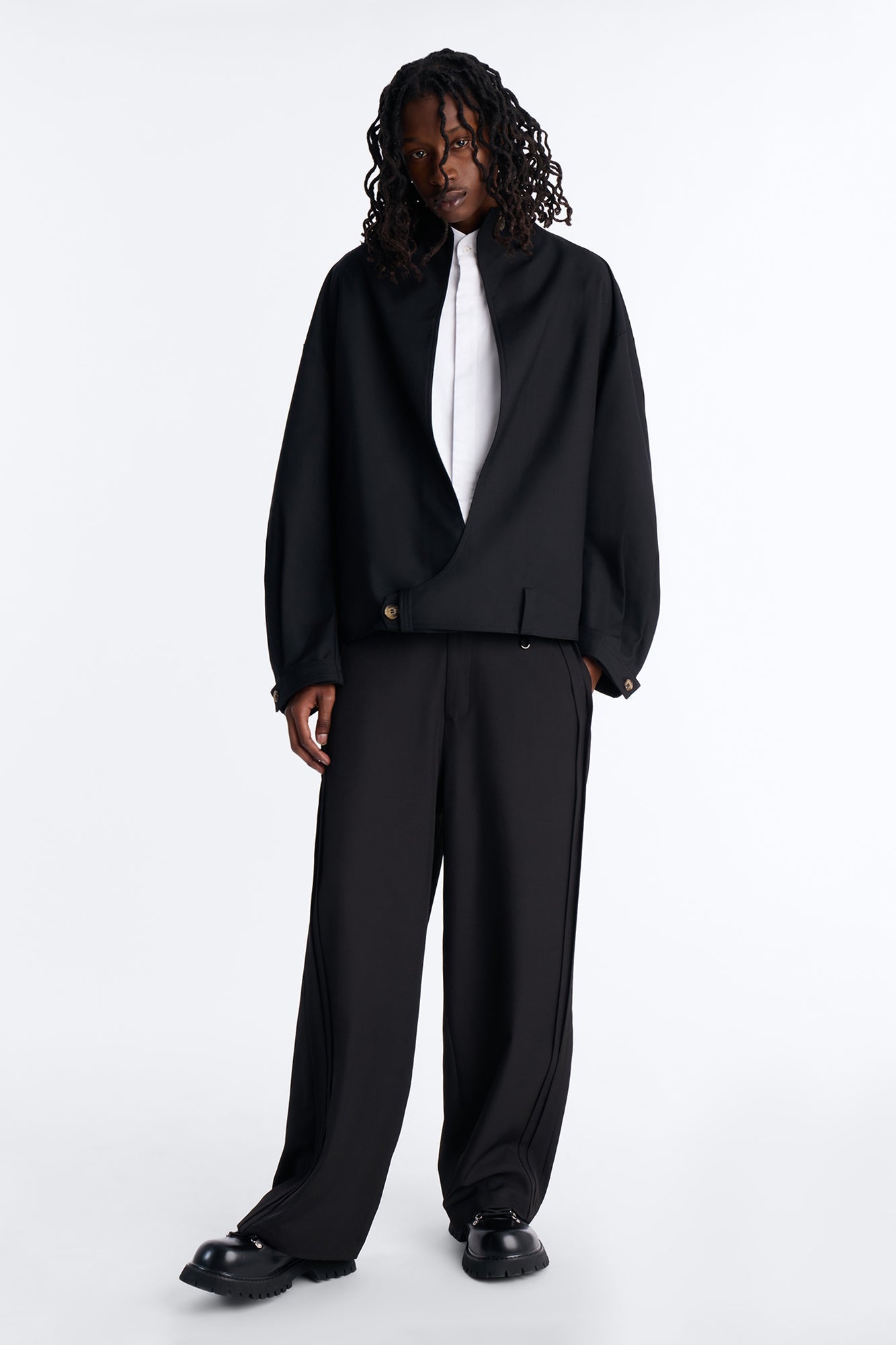 Relaxed Luxe Flow Blazer - Black