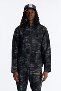 Jacquard Waves Denim Jacket - Black Wash