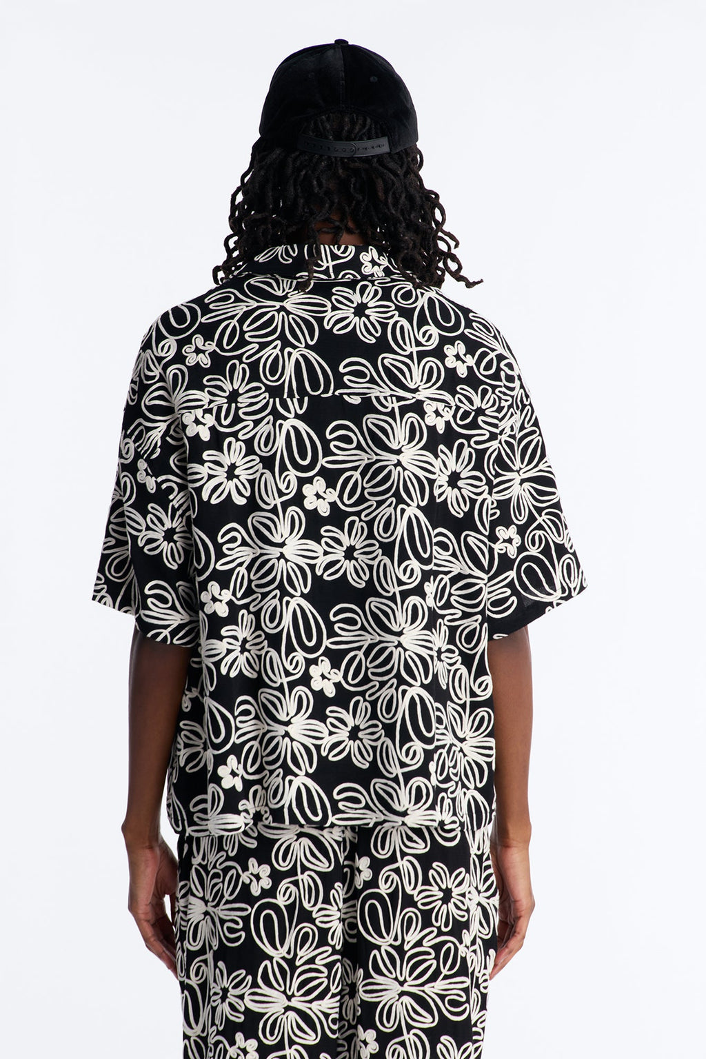 Desert Nights Cuban Collar Shirt - Black