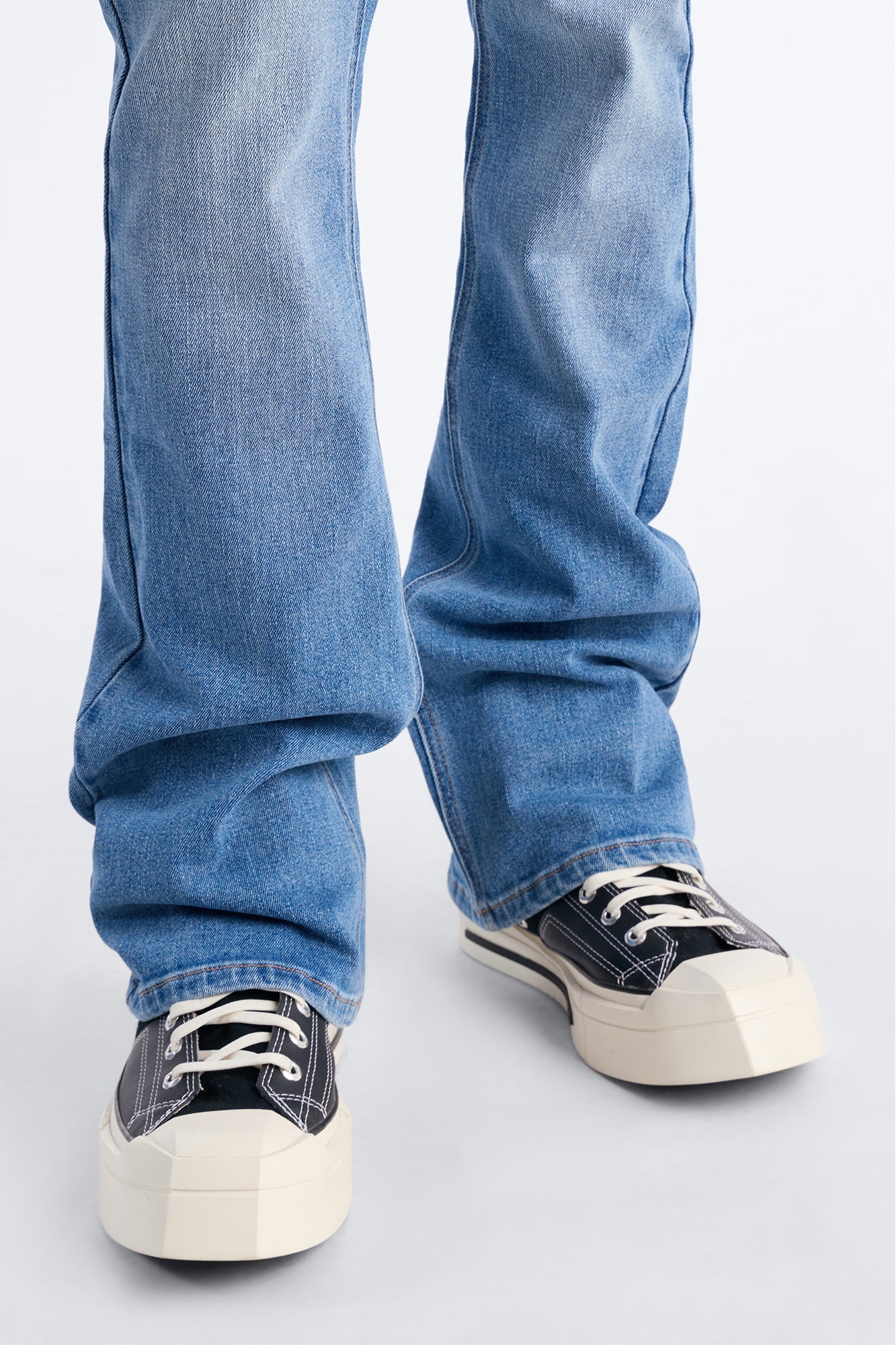 Essential Stacked Slim Flare Stretch Jean - Medium Blue Wash