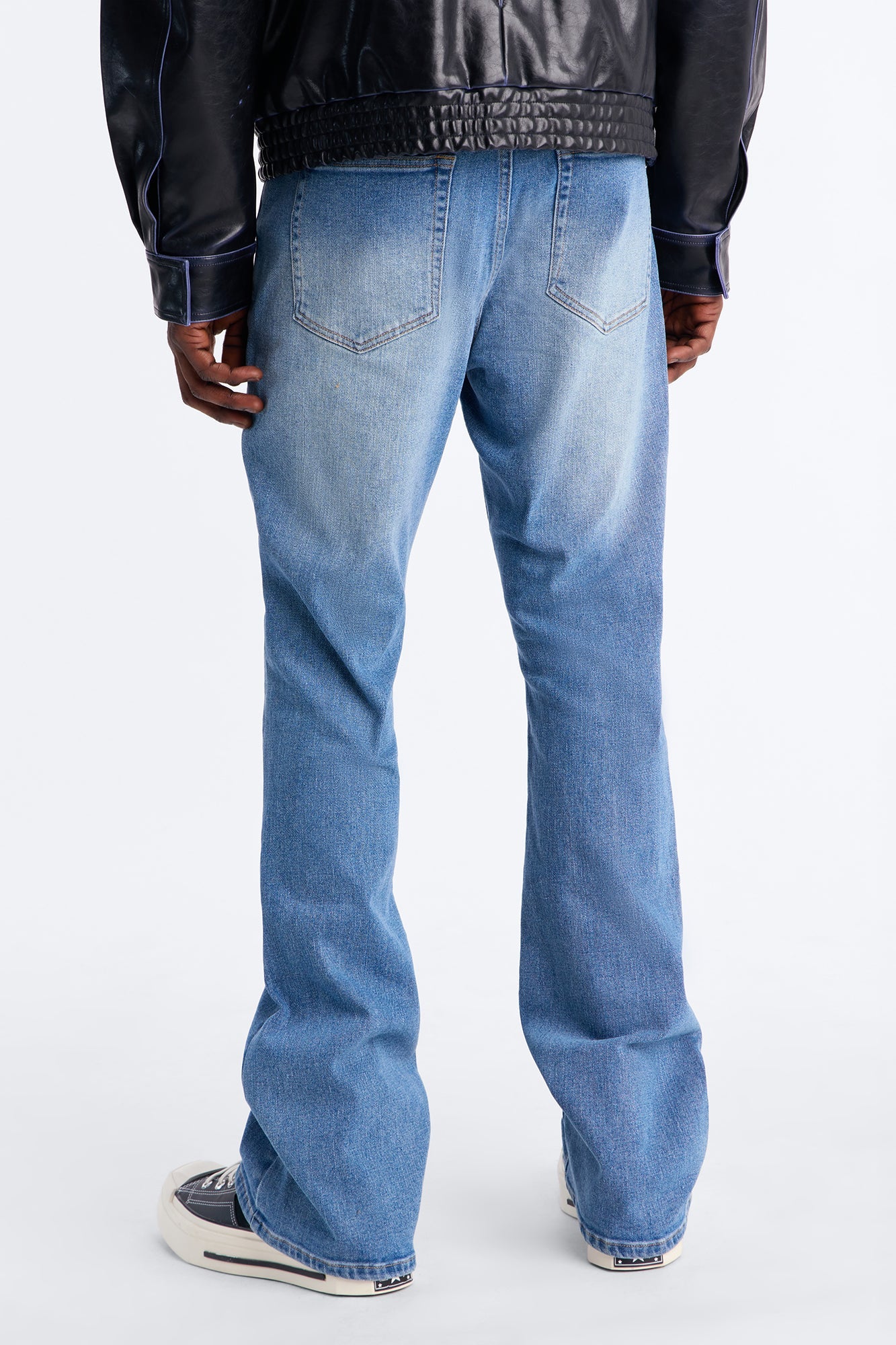 Essential Stacked Slim Flare Stretch Jean - Medium Blue Wash