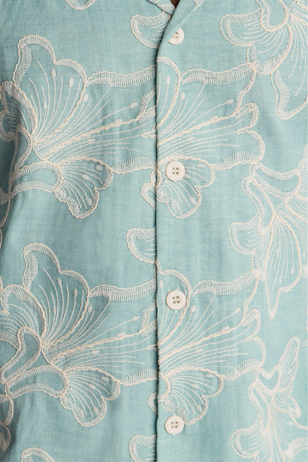 Coastal Drift Cuban Button Up Shirt - Mint