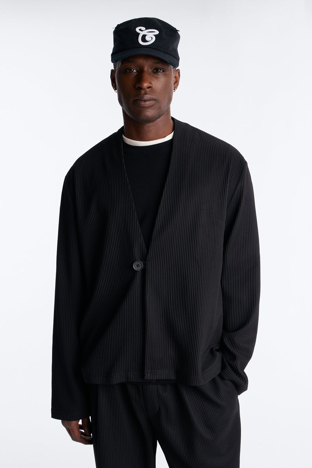 Show Up Shawl Collar Blazer - Black