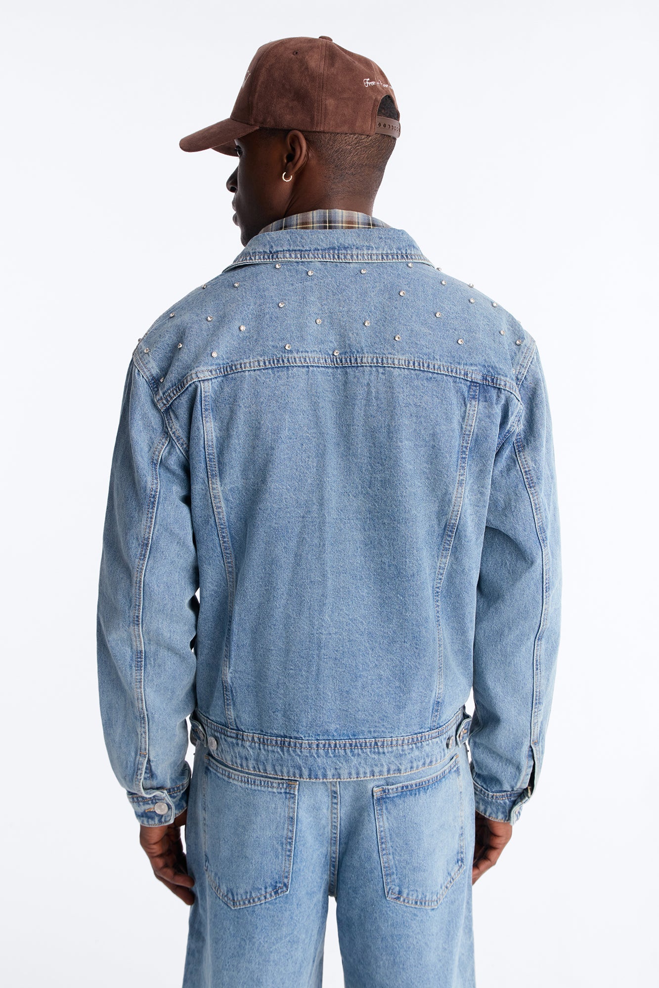 Cropped Street Ice Denim Jacket - Light Wash