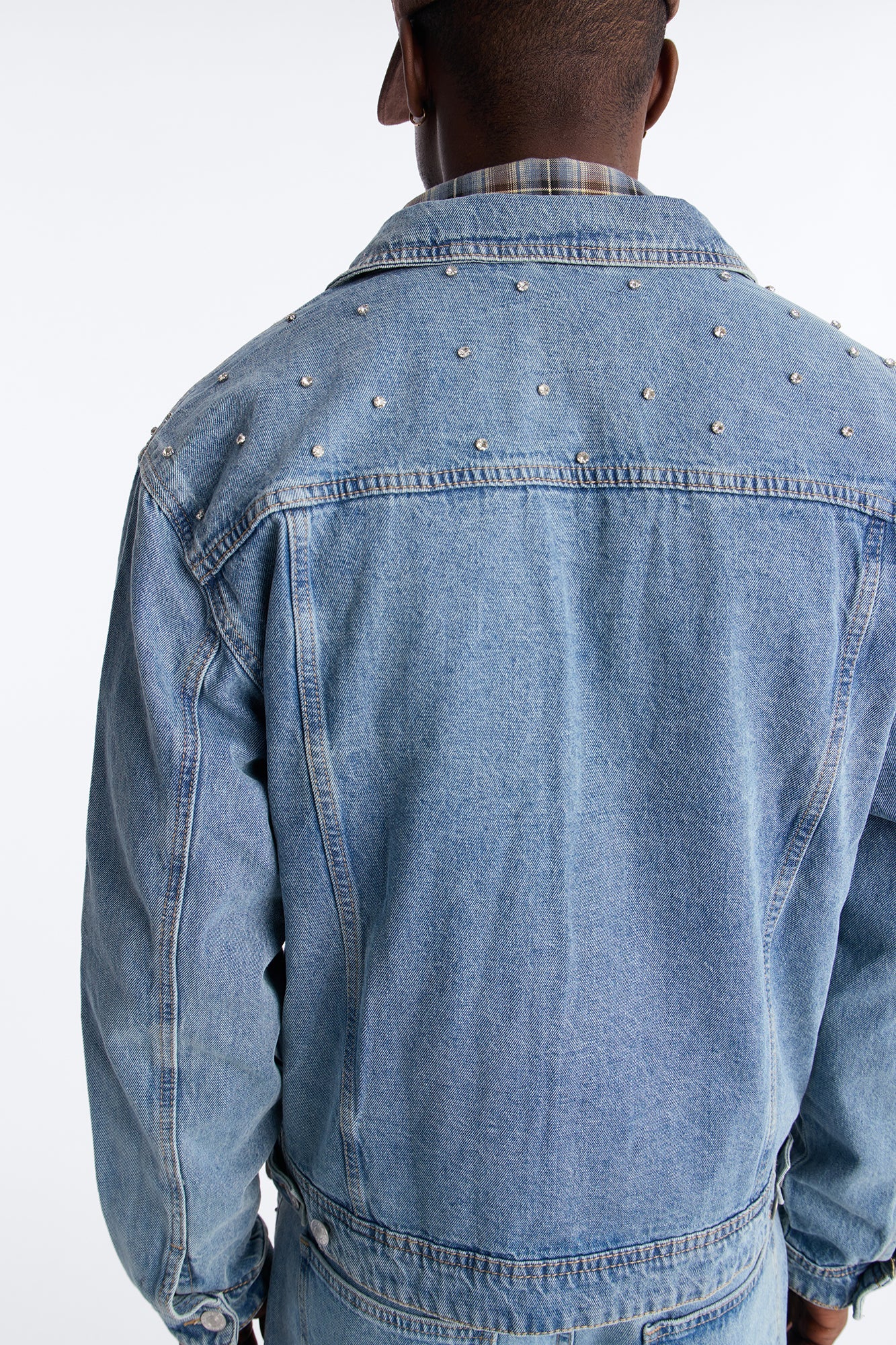 Cropped Street Ice Denim Jacket - Light Wash