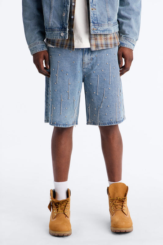 Relaxed Street Ice Denim Short - Light Wash