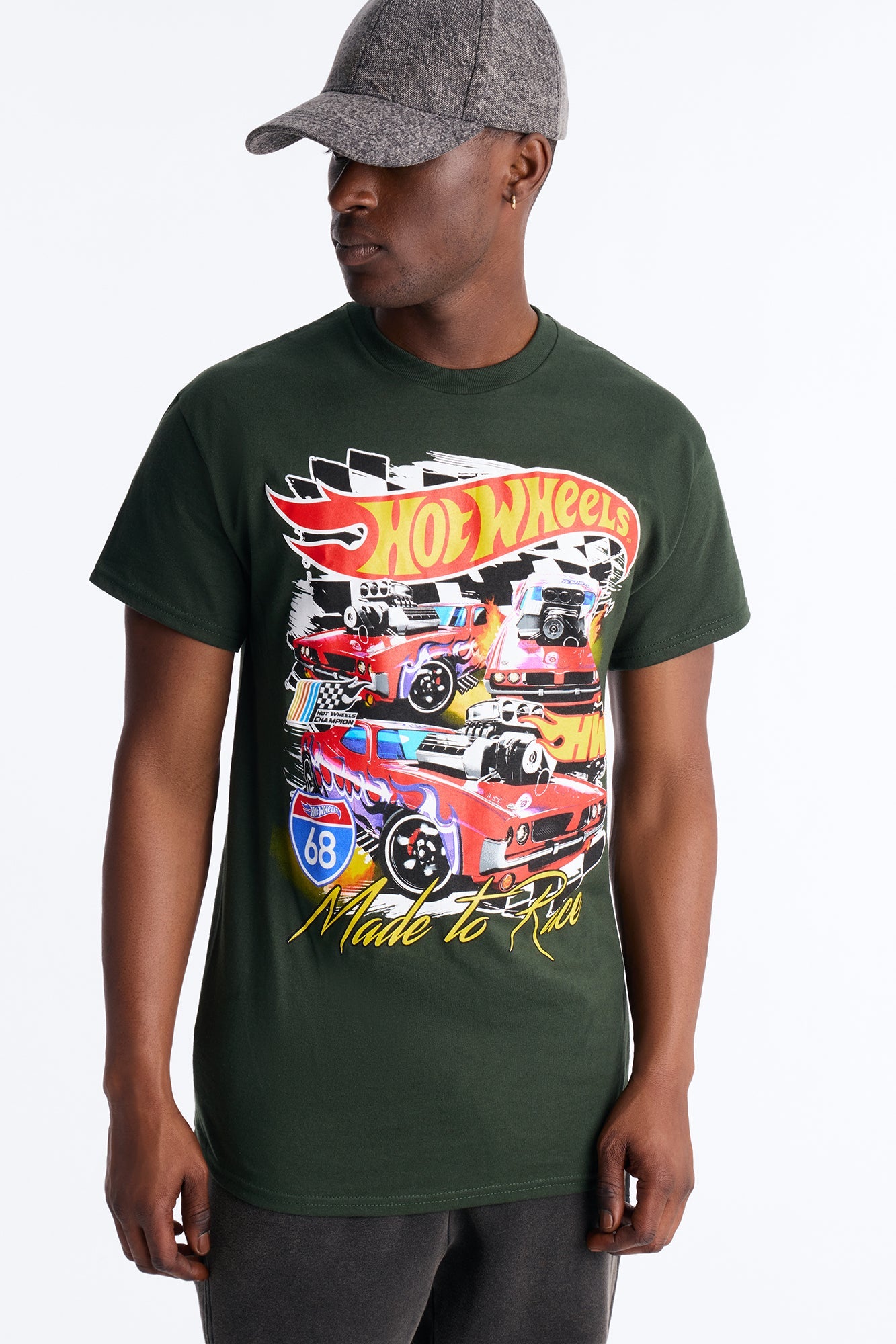 Hot Wheels Made To Race Short Sleeve Tee - Hunter Green