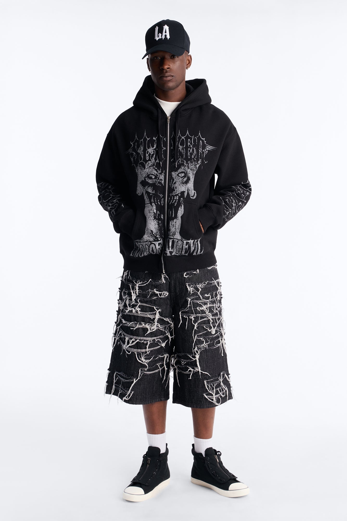 Slayer Tour 1988 Vintage Zip Hoodie - Black Wash
