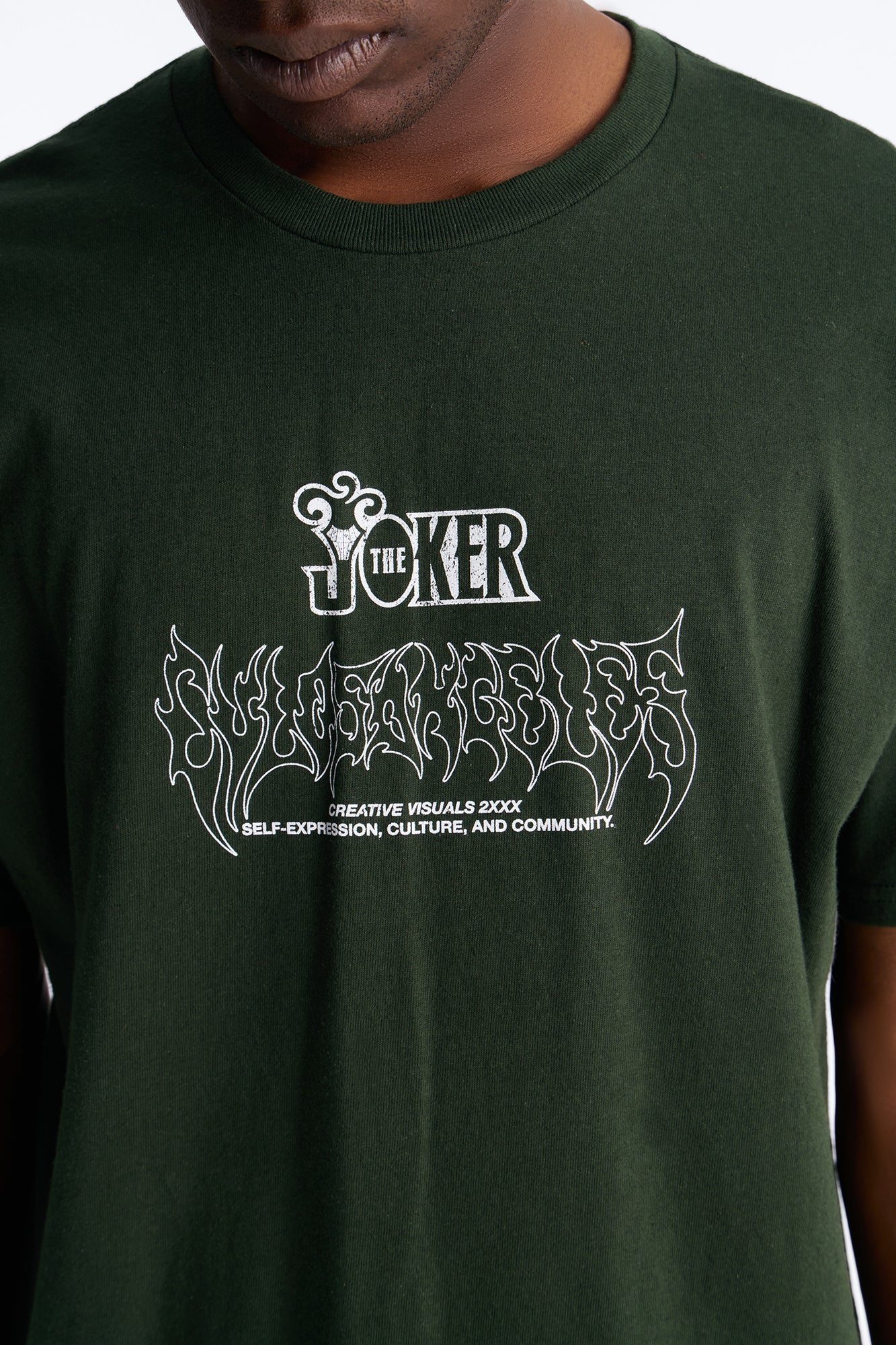 The Joker Beautiful Chaos Boxy Short Sleeve Tee - Green