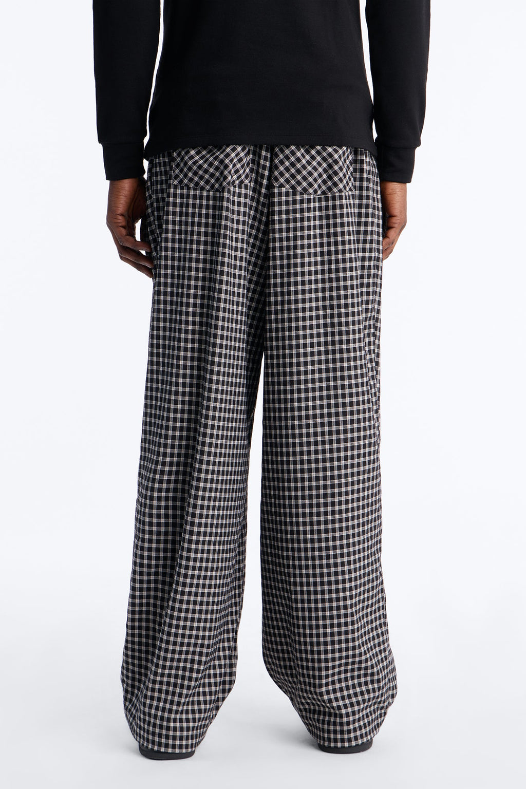 Wide Leg Pleated Downtown London Trouser - Black