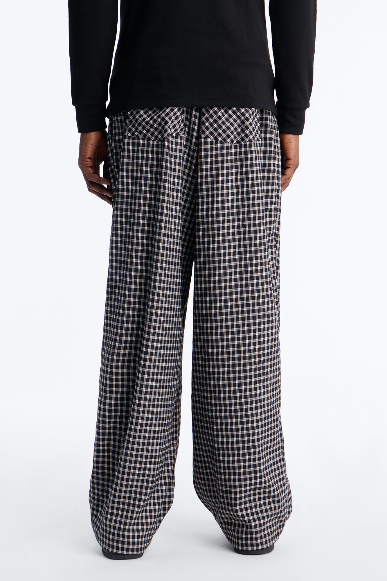 Wide Leg Pleated Downtown London Trouser - Black