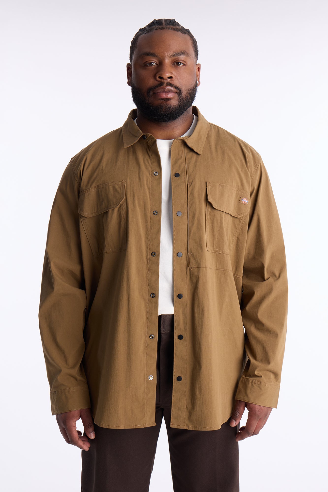 Dickies Utility Long Sleeve Work Shirt - Brown