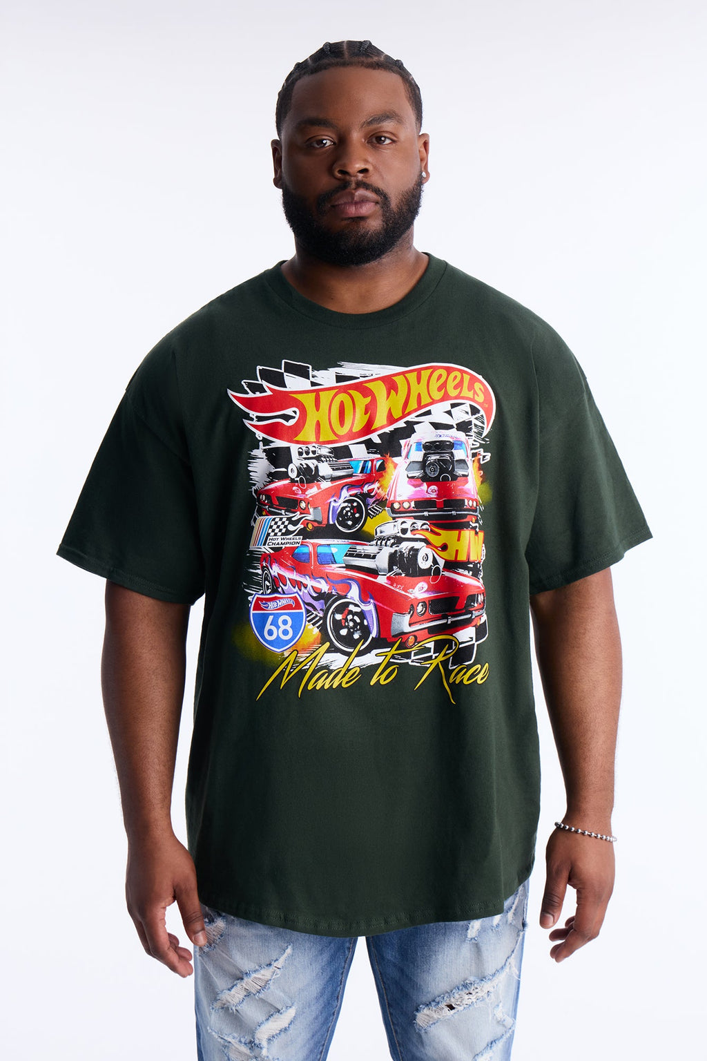 Hot Wheels Made To Race Short Sleeve Tee - Hunter Green