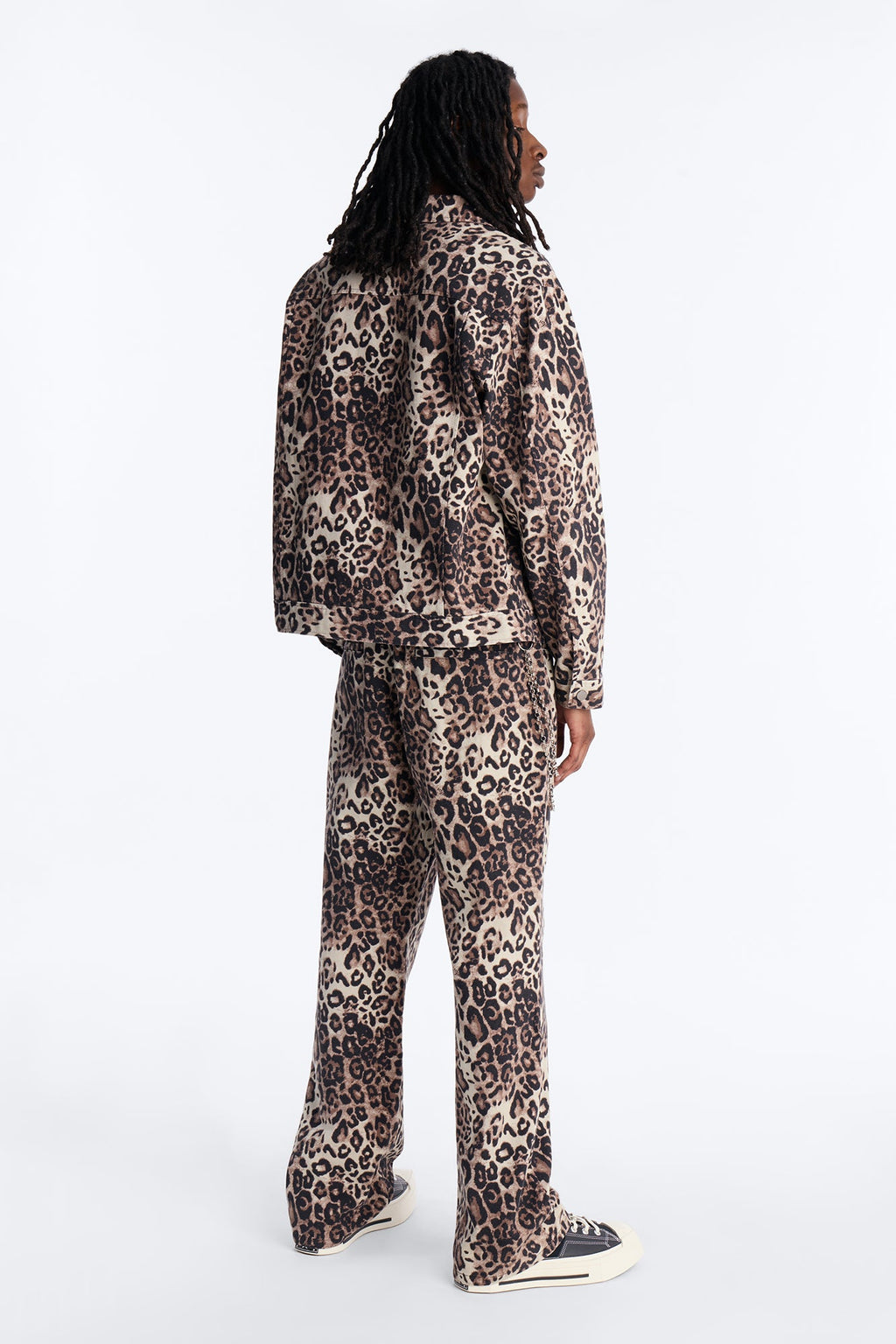 Straight Flare Marcy Wild Leopard Print Pant - Brown