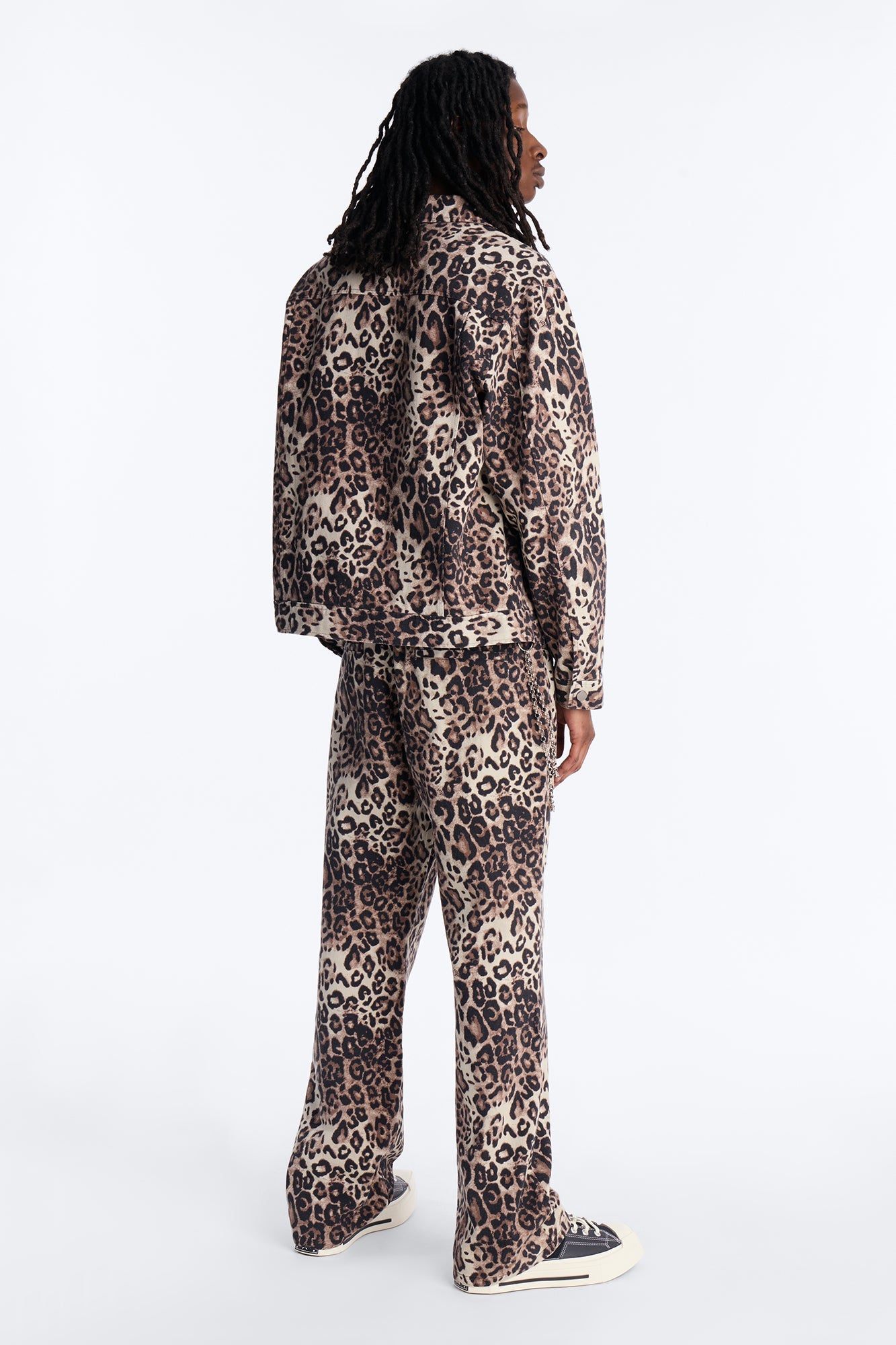 Straight Flare Marcy Wild Leopard Print Pant - Brown