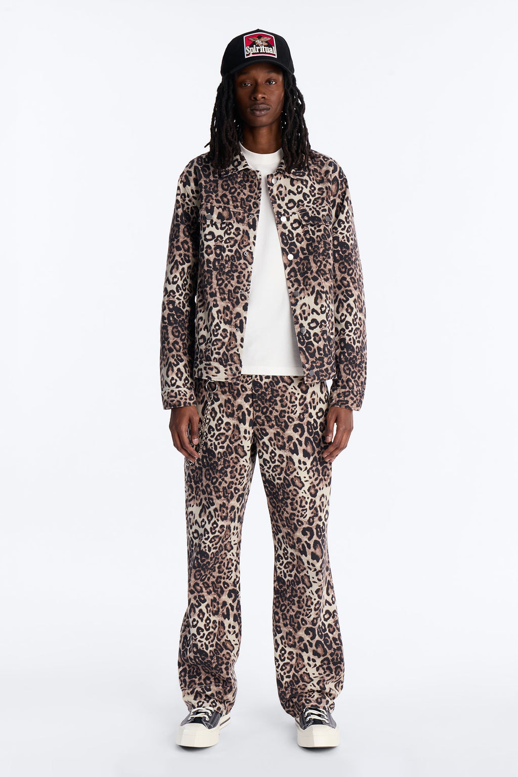Straight Flare Marcy Wild Leopard Print Pant - Brown