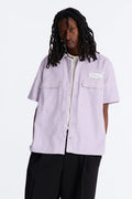 Diamante Trim Mechanic Shirt - Purple