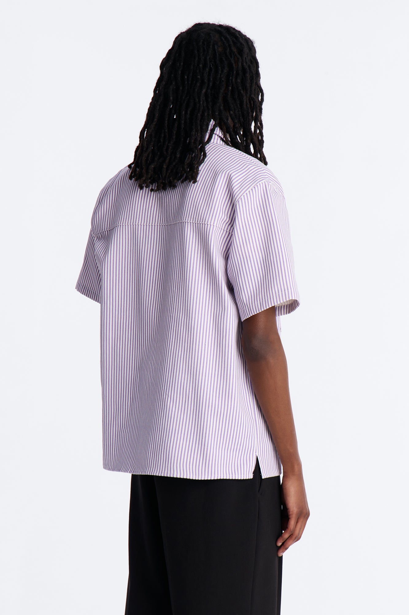 Diamante Trim Mechanic Shirt - Purple