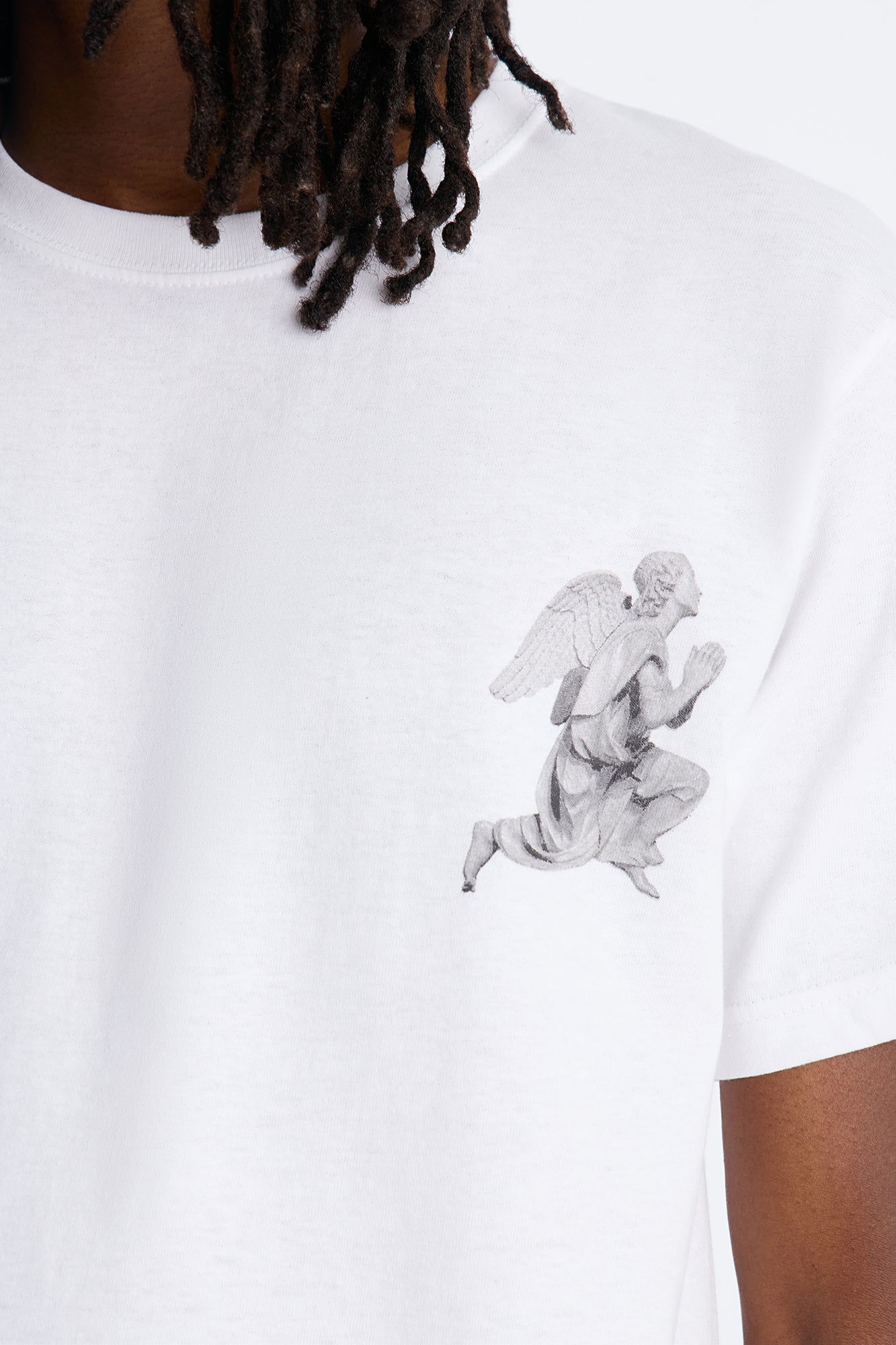 Pray For Me Angels Short Sleeve Tee - White