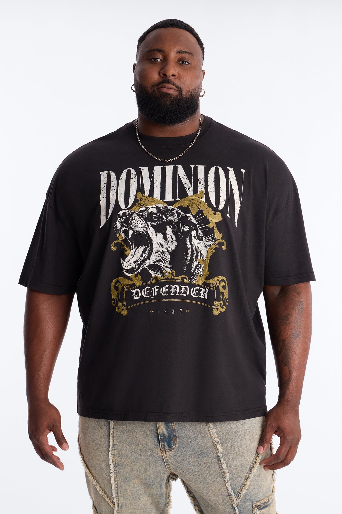 Dominion Defender Oversized Short Sleeve Tee - Black Wash
