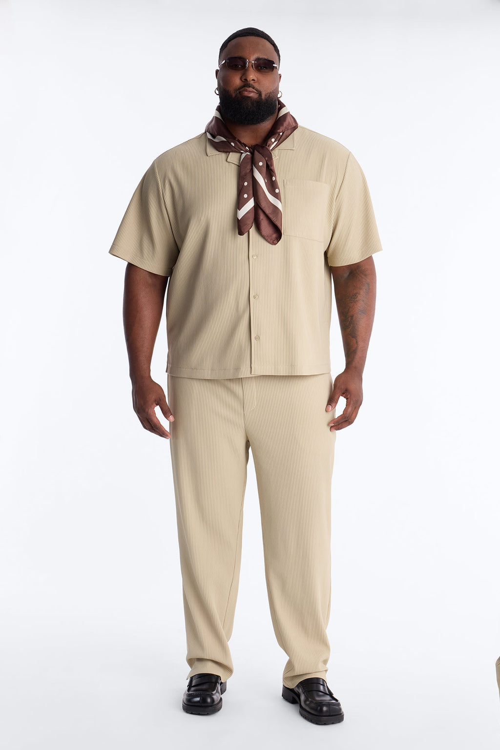 Show Up Slim Slit Pants - Stone