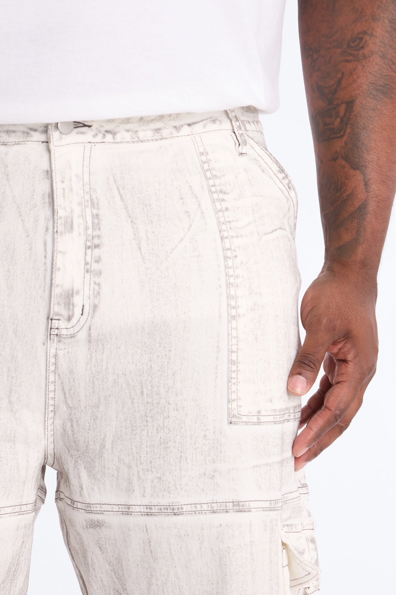 Morph City Switch Cargo Jean - Light Grey