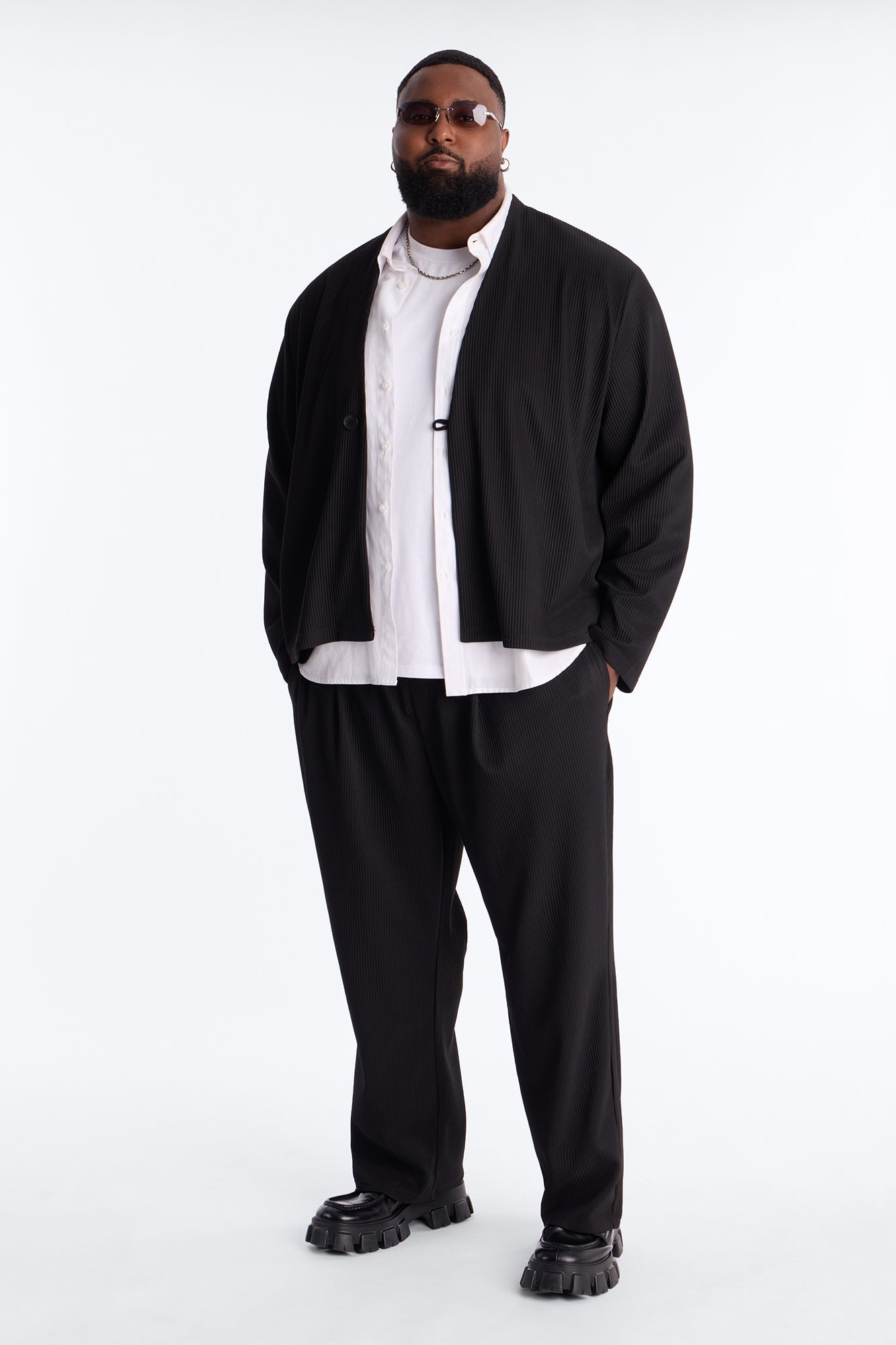Show Up Shawl Collar Blazer - Black